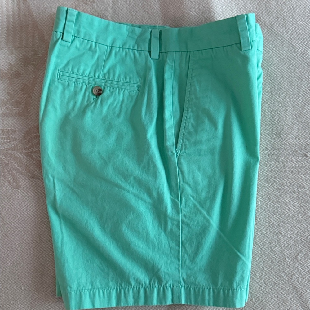 Vineyard Vines Men's Mint Green Shorts with Navy Label
